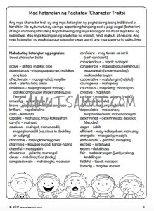 traits in tagalog|Listahan ng mga Katangian ng Pagkatao .
